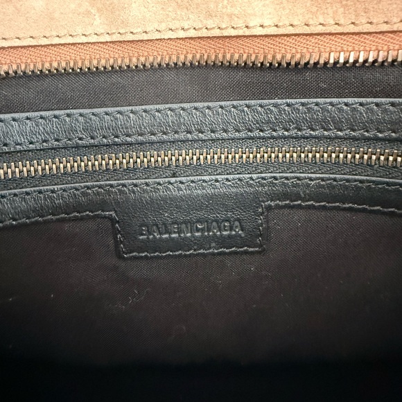Balenciaga Camel Brown Suede Le City Medium Leather Tote Bag - Picture 10 of 12